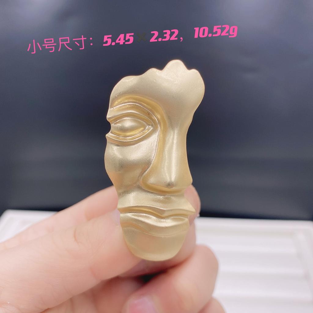 Thousands And Thousands Of People'S Avatar Brooch Gold Half Face Fashion Suit Accessories Women'S Pin