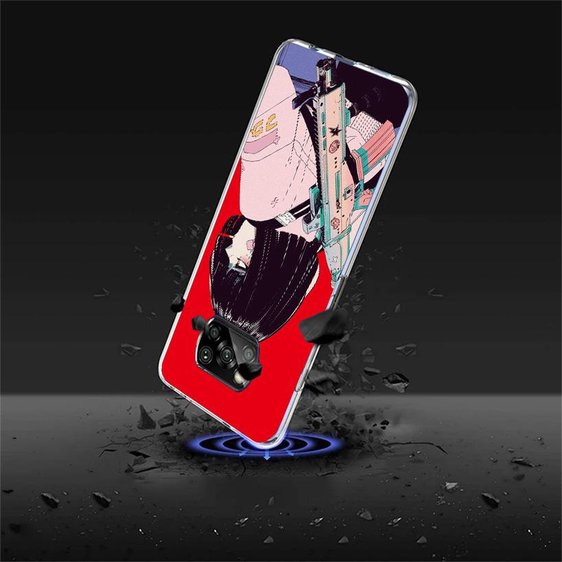 Japanese Style Anime Girl Phone Case For Xiaomi Poco X7 X6 X5 Pro F7 Ultra Redmi 15C 15 13C 13 12C 12 10 10A 10C 9 9A 9C 9T Cove