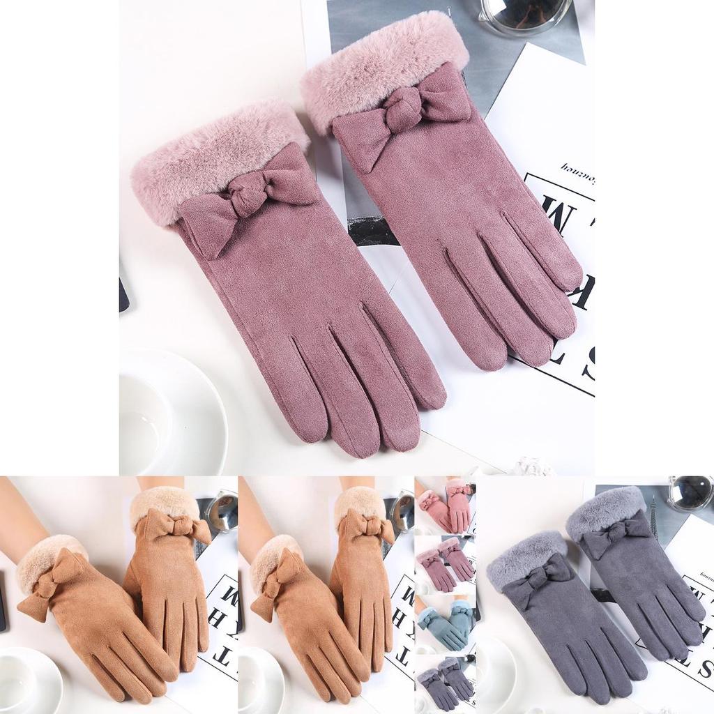 Luxurious Winter Warm Thick Soft Cashmere Touch Screen Gloves For Stylish Women Ladies