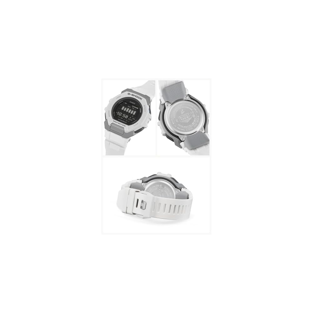 Casio G-Shock G-SQUAD Watch (Official Japanese Product) with Bluetooth and Eco-Friendly Materials, GBD-300-7JF, Men's, White