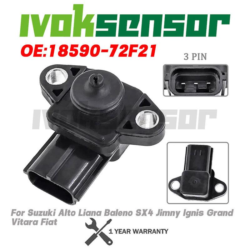 18590-72F21 Pressure MAP Sensor 18590 72F21 For Suzuki Alto Liana Baleno SX4 Jimny Ignis Grand Vitara Fiat 18590-72F20 91176190