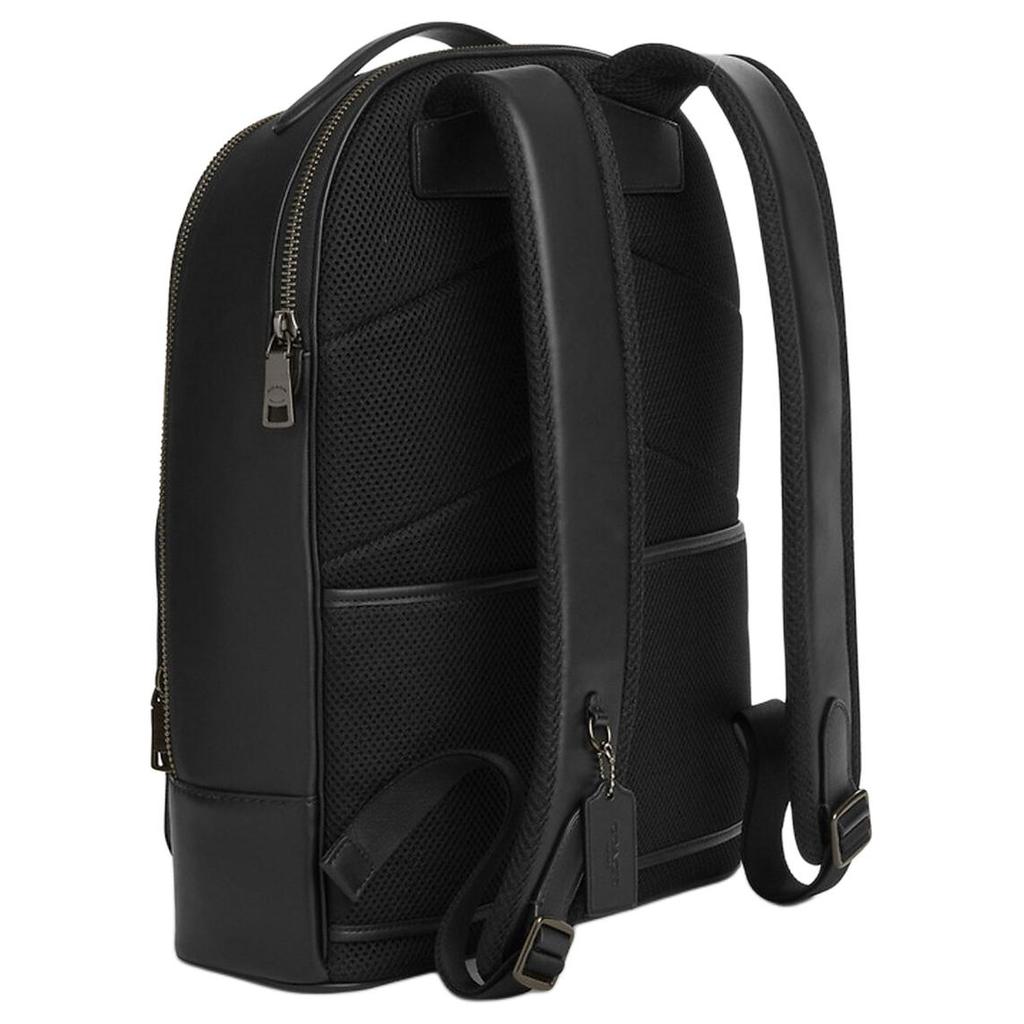 Coach Ethan 32 Reißverschluss Markenaufdruck Beschichtetes Canvas Rucksack Herren Rucksack Anthrazit Schwarz CV919-QBMI5