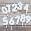 New Product Pearlescent Digital Birthday Candles 0-9 Baking Party Decoration Pink White One-year-old Cake Candles