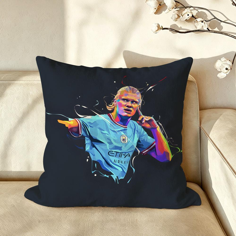 Sport EErling HHaaland Cushion Cover Pillow Case Antidustmite Pillowcase Silky Short Plush Sofa Cushion Cover hot