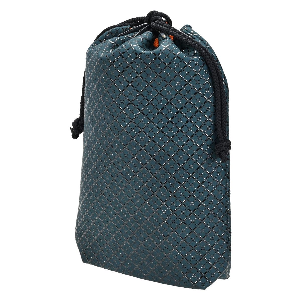 

[Inden-ya] Мешочек со шнурком Inden с ластовицей, Оленья кожа, HISOCA, Узор Shippo, Зеленый с черным лаком, 9409-05-179