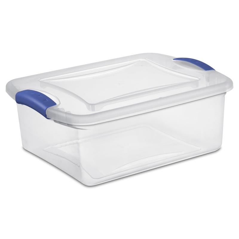 15 Quart Klare Plastik Aufbewahrungsbehälter mit Deckeln Stapelbare Verschließbare Behälter Ideal Kleidung Schuhe Basteln Organisieren 3er-Pack