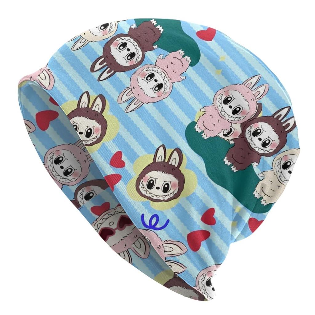 Cute Doll Monsters Bonnet Hats Hip Hop Outdoor Skullies Beanies Hat for Unisex Women Warm Dualuse Cap