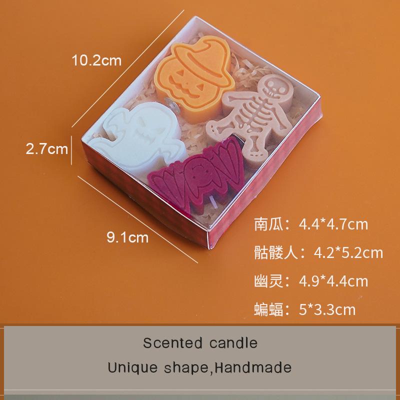 

Ароматическая свеча на Хэллоуин, креативное украшение из тыквы, имитация забавной свечи в форме привидения, ароматный подарок 1