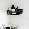 Umbra Bathroom Storage Flex Gellock Corner Bathroom Rack for and with Strong Suction Black Bin, Shampoo, Soap, Bottles, Sponges, Cups,