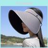 Summer Uv Protection Wide Brim Sun Hat With Breathable Polyester For Women
