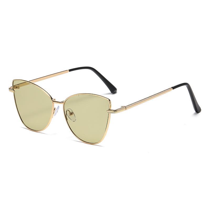 Chic INS Butterfly Frame Cat Eye Sunglasses for Women - European and American Trend Metal Glasses.