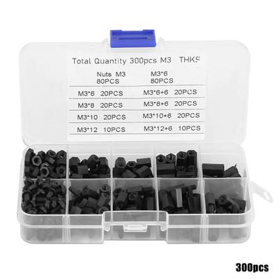 Kit Assortito 300 Pezzi Distanziali Viti Dadi M3 Maschio Femmina con Scatola