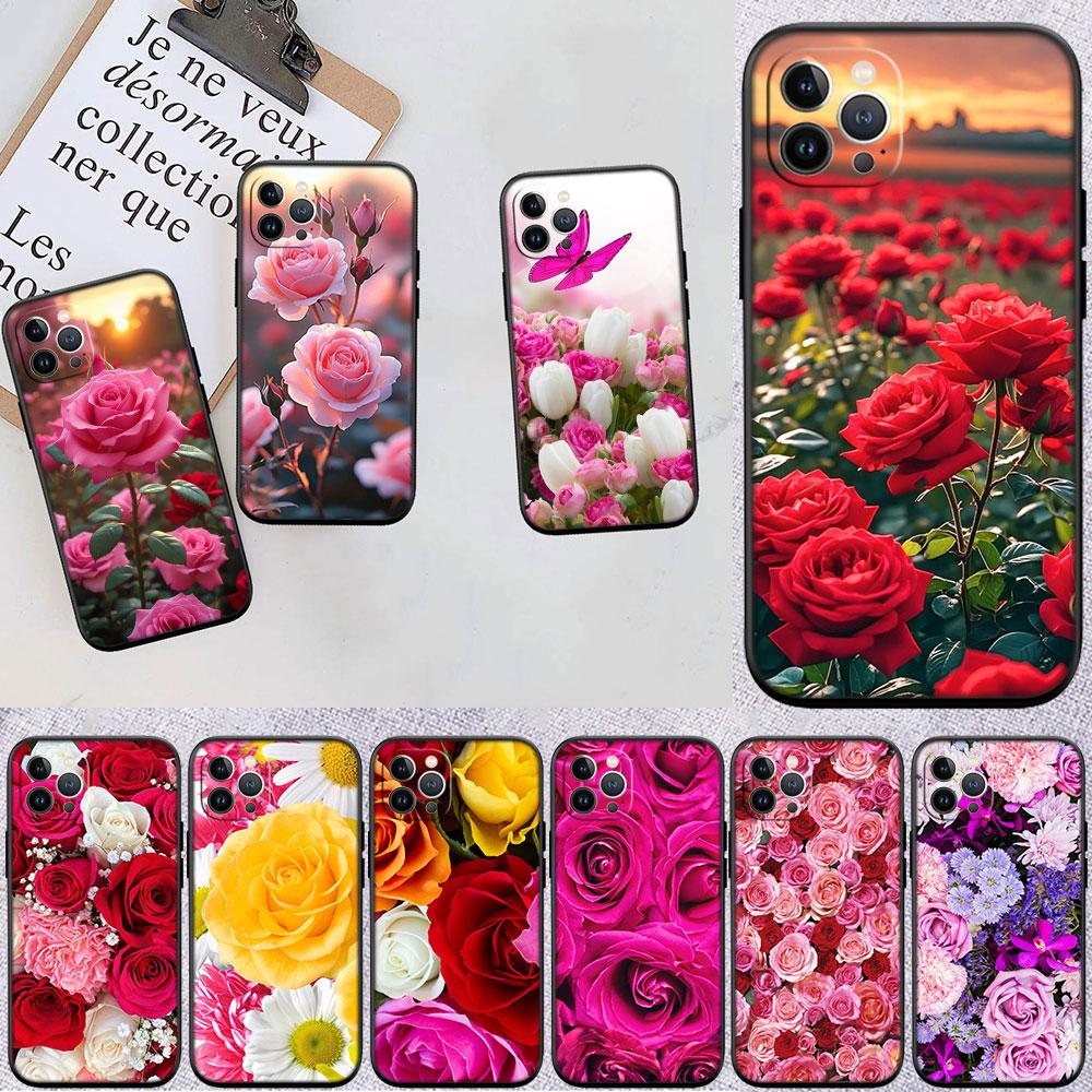 LO15 Beautiful Roses Flower Case for Motorola Edge 60 60s 70 G86 G56 G54 E14 G04S G45 G54 G64 S30 S50 X30 X40 X50 Pro Power
