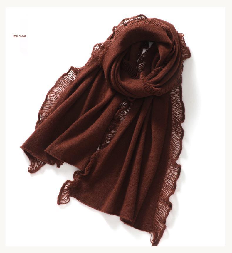 Stylish Cashmere Tassel Scarf for Women – Soft, Warm, and Artistic for Autumn/Winter