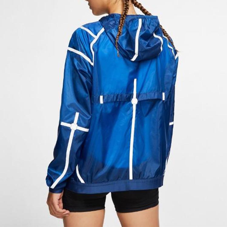 Nike 3M Reflective Running Windbreaker Jacket Women Outerwear Blue BV3829-407