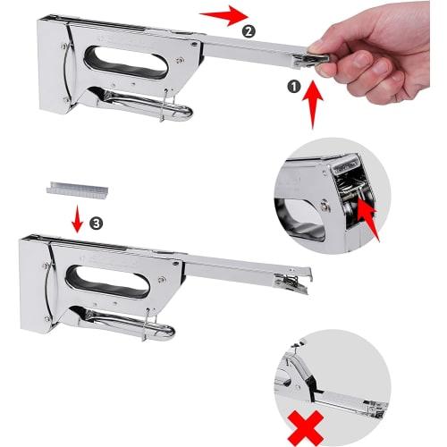 Basic Staple Gun, 6-14mm, Heavy Duty, 1 Piece, Silver