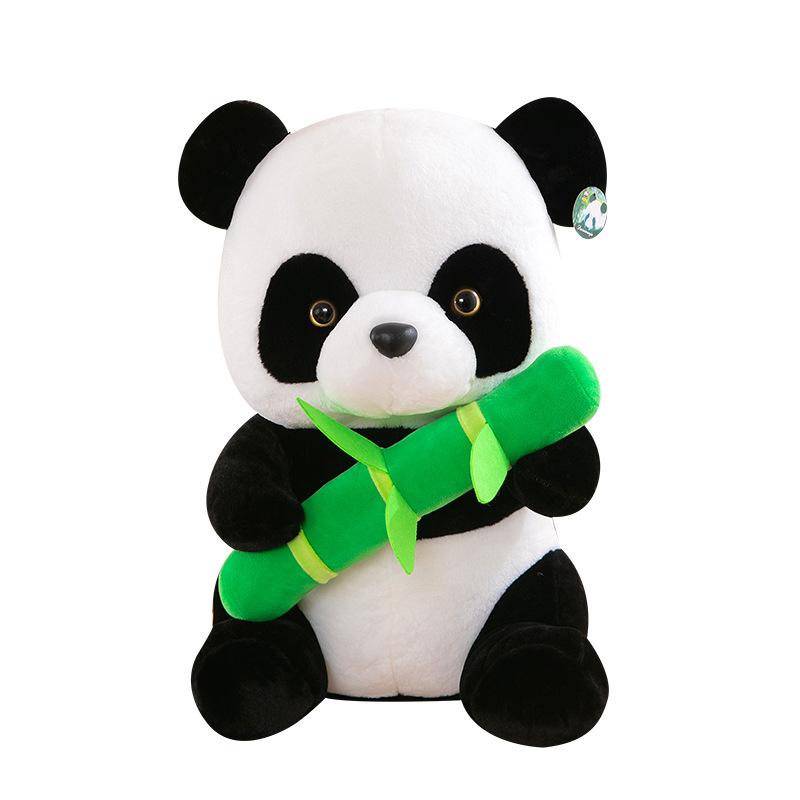 Panda Doll Plush Toy National Treasure Simulated Little Panda Doll Hug Bamboo Rag Doll Children's Birthday Gift