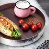 Luxury Tray Stainless Steel Wooden Perfume Simple Storage Trays Circular Decorative Fruit Bowl Kitchen Organizer Acceesories