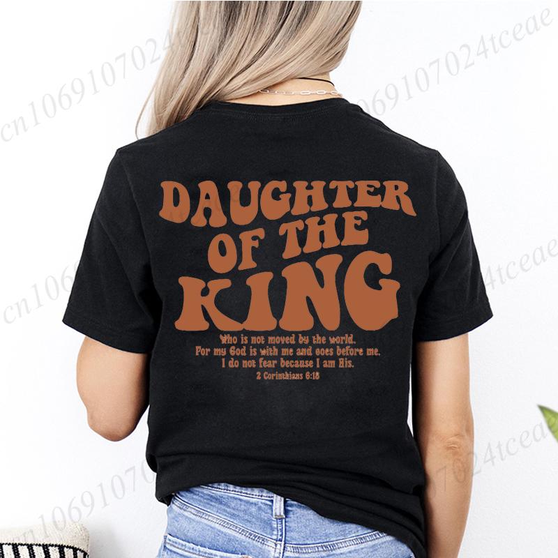 Tochter des Königs T-Shirts, Ästhetische Christliche T-Shirts, Religiöses Shirt für Damen, Bibelvers T-Shirts, Christliche Kirchen Oberteile