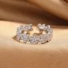 Damen High-End Zirkon Blumenring - Vielseitiges Luxusmode Zeigefinger-Accessoire
