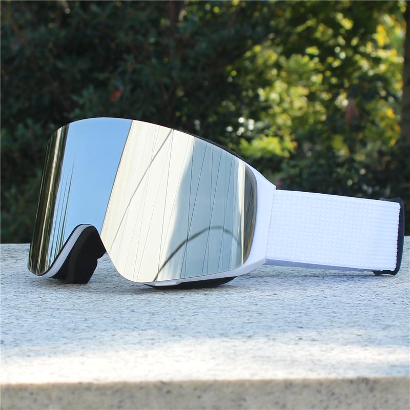 

Магнитная складная крышка Двойной слой Противотуманные горнолыжные очки Сноубордические очки Очки для снегохода Наружные виды спорта Оптическая защита