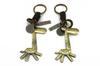 Naissant Giraffe Leather Cord Design Antique Pair Keychains of (Set 2)