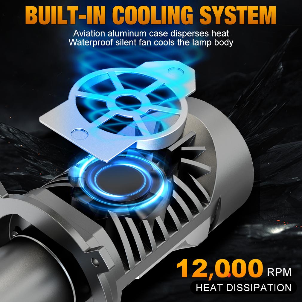 2 ks H4 LED žárovky do světlometů s duální projektorovou čočkou 40000LM 100W CANBUS Turbo Auto Lampa H4 Led Motocyklový Dálkový Potkávací Světlomet 12V 24V 6500K LHD RHD