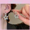 Copper Star Shape Zircon Studs For Women Fashion Casual Elegant Ear Accessories