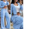 Two Piece Sets Womens Outfits Fashion and Elegant Autumn Cardigan Long Sleeve Coats Drawstring Pants Pocket Solid Suit