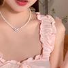 Sweet and fashionable small fragrant style pearl bow pendant necklace light luxury temperament niche design high-end collarbone chain
