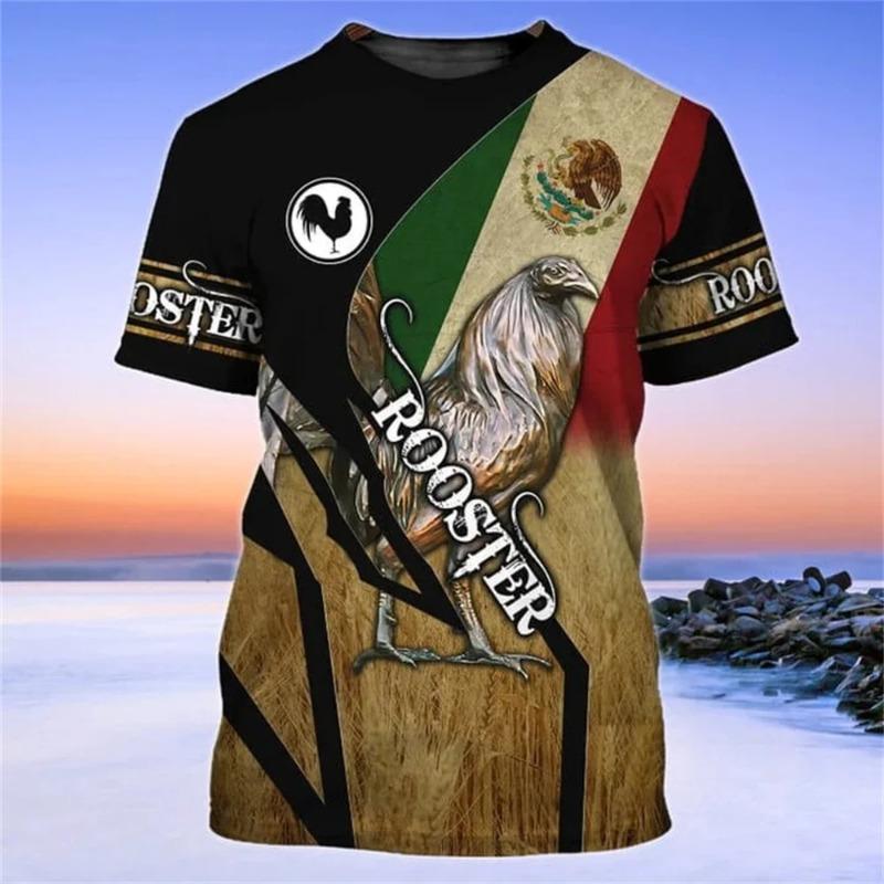 3D Print Mexico Flag Sports Breathable Men T-Shirt Football Uniform Team Club Parent-Child Clothing Short Sleeve Top