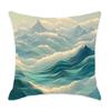 Comfortable Cyan Mountain Series Cushion for Car, Home, Bedroom, and Bedside
