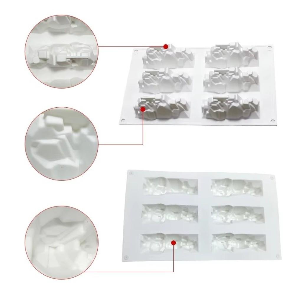 Silikonowa Forma do Ciasta Musowego 3D Góra Lodowa, Odporna na Ciepło, Ręcznie Robiona, Francuska Forma do Ciasta, Wielokrotnego Użytku, Elastyczna