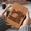 Sewing Machine-Themed Magnetic Needle Case Vintage Wood Needle Holder Sewing Storage Box  Travel