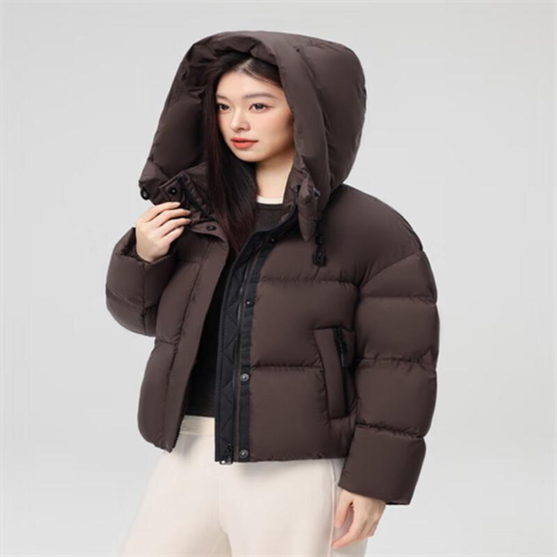 

SNOWFLYING Women s Short Hooded Down Jacket L