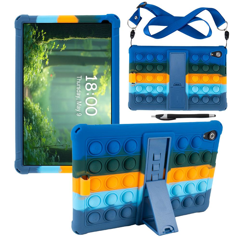 Hülle für Urao C107/Jeazans OC101/C107 Tablet 10,1 Zoll 2025, Kindersichere Weiche Silikon-Ständerabdeckung für HiGrace C107