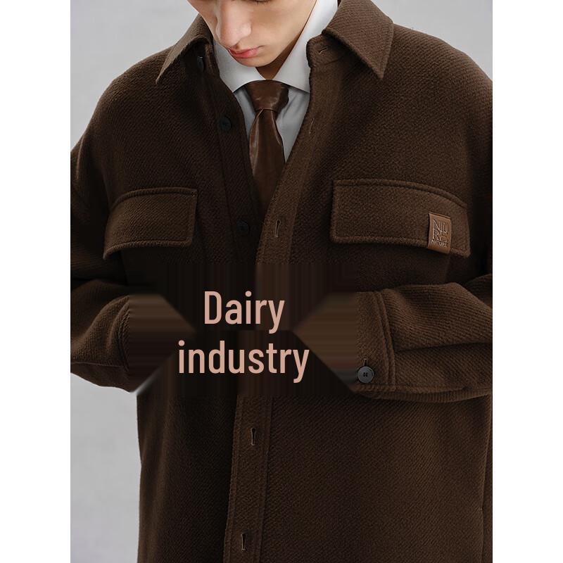 GXG Men's Brown Textured Twill Short Coat