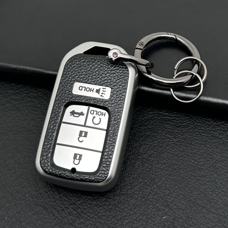 Car Key FOB Case Cover With Keychain Lanyard For Honda Accord Civic CRV Odyssey Pilot Key Fob Protector