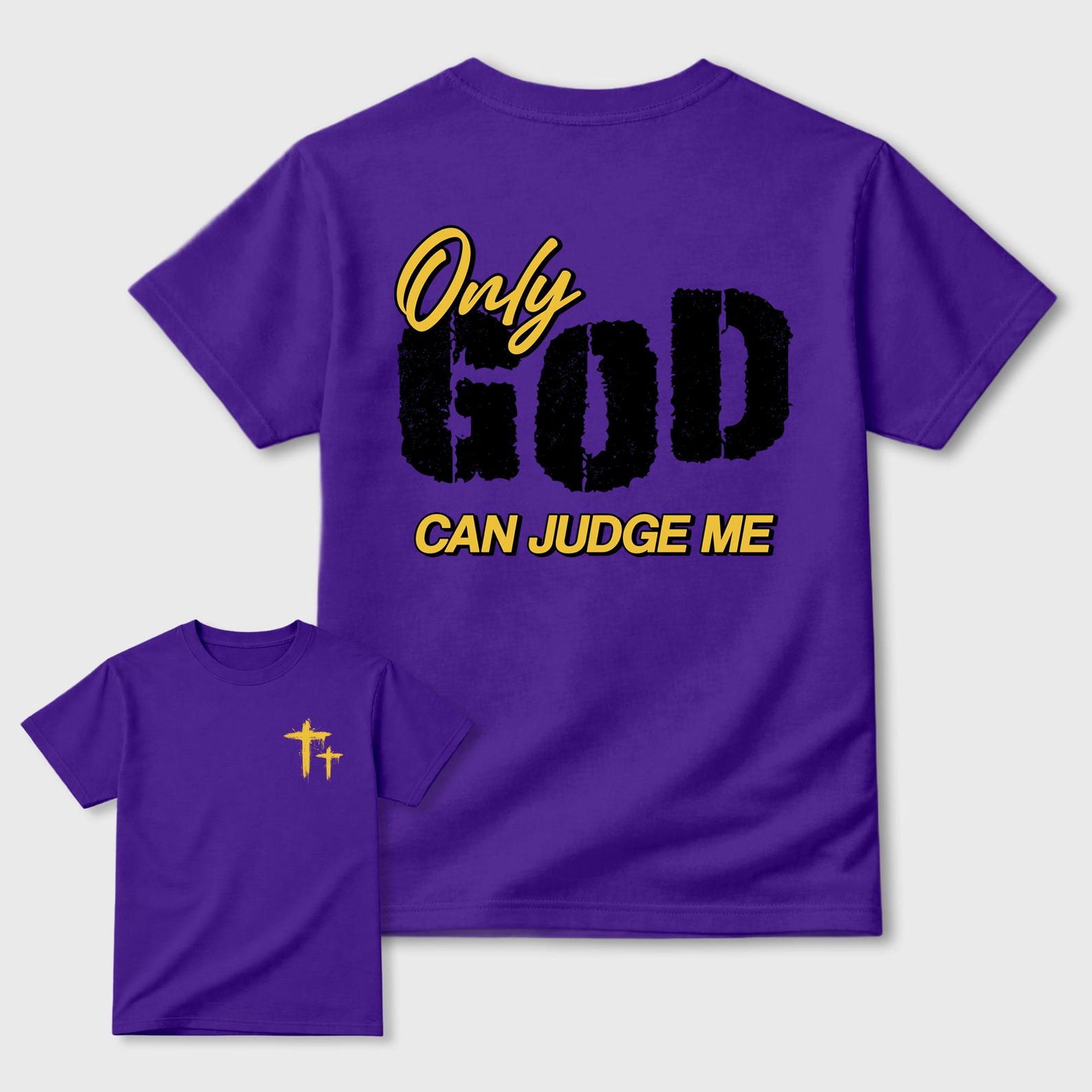Only God Can Judge Me graphic tee. Streetwear Brand Graphic T-Shirt. 4s Lakeshow L