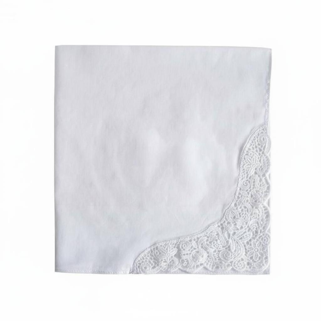 White Cotton Handkerchief Paintable Hankie Soft Textile
