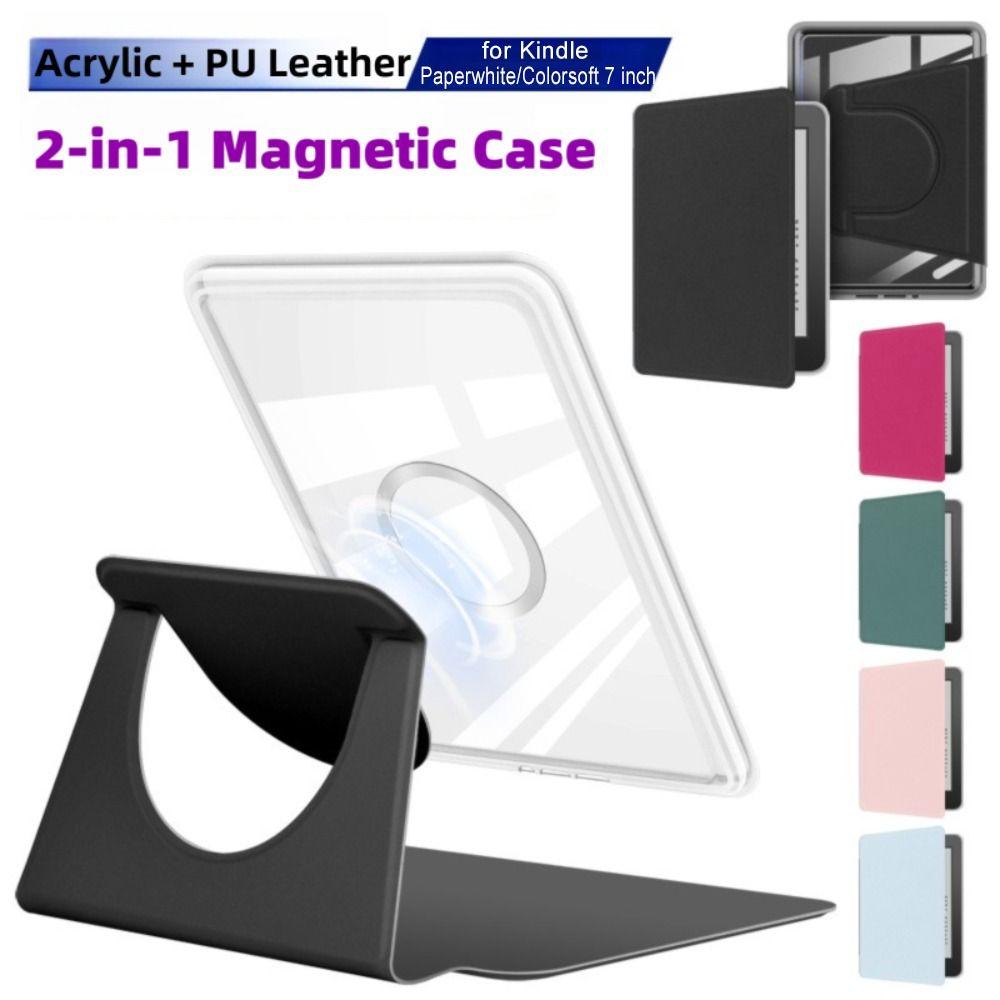 360 Rotation Magnetic Cover for Kindle Paperwhite 12th Gen 2024 7 Inch Colorsoft SA568B