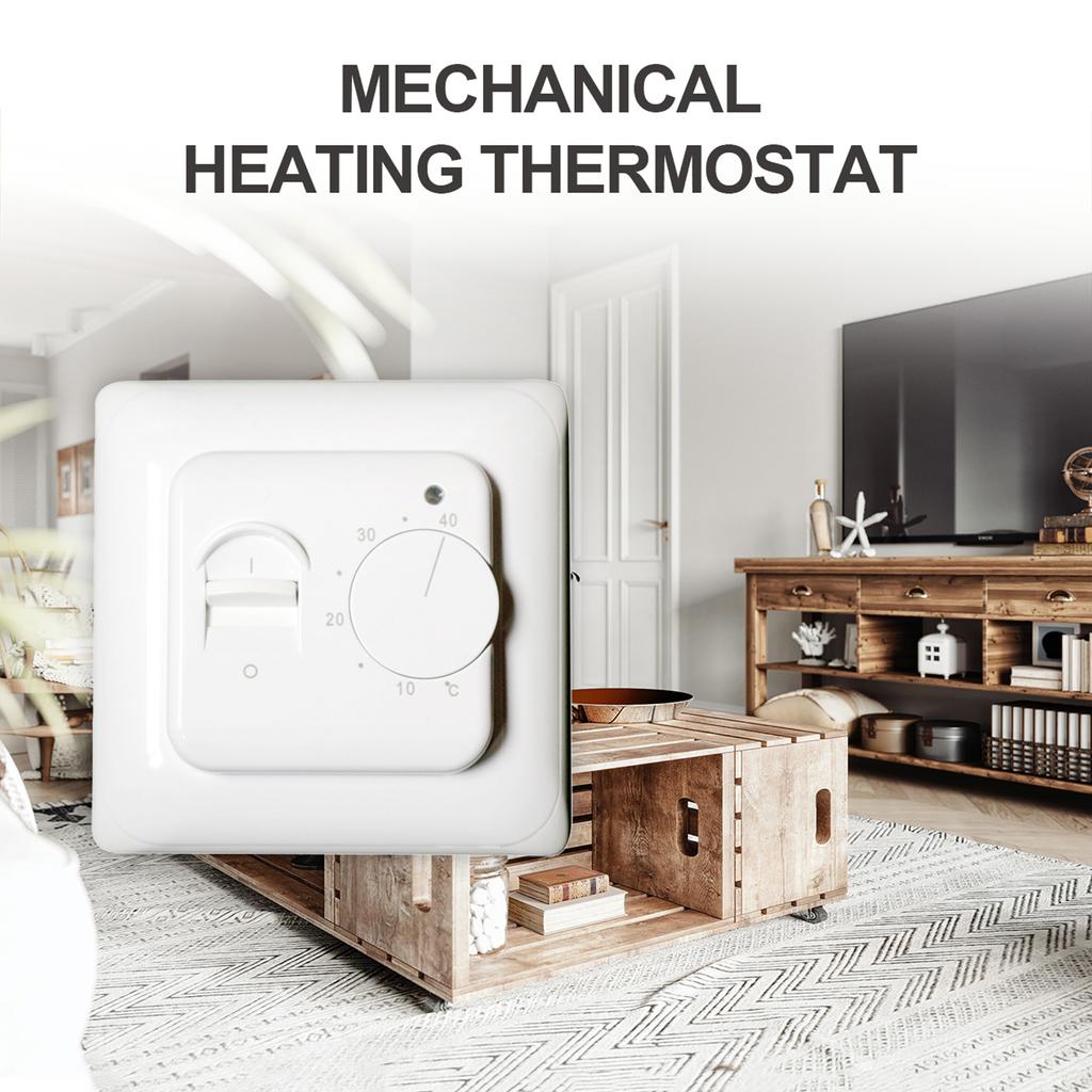 230V Mechanical Thermostat Non Programmable Manual Thermostat Underfloor Heating Controller with External Sensor
