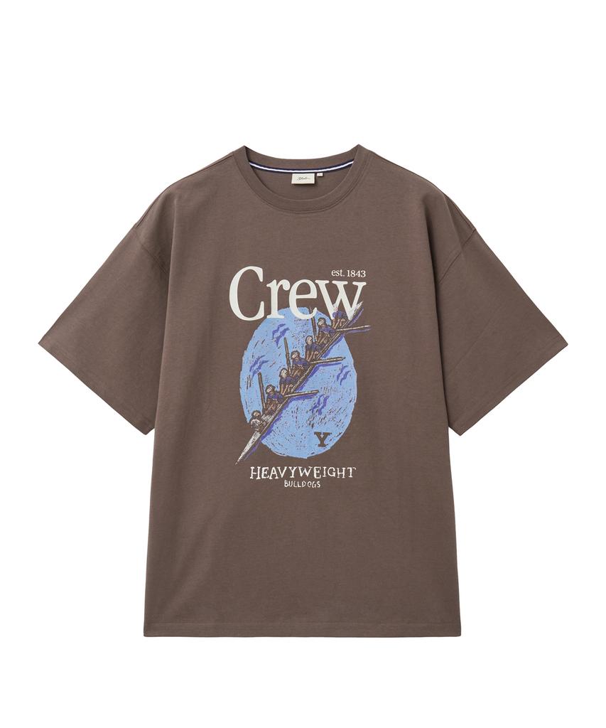 YALE Crew Graphic T-Shirt_Brown