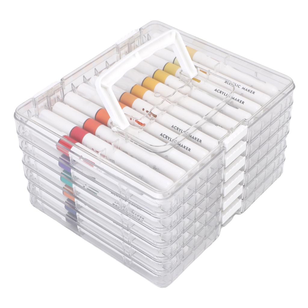 72 Colors Acrylic Paint Markers Set Smooth Vibrant Drawing Paint Pens for Rock Painting Ceramic Glass Wood Fabric
