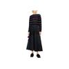 Emporio Armani Ss23 Striped Crew Neck Pullover Sweater Women sweater Black 6L2MXA-2M52Z-F061