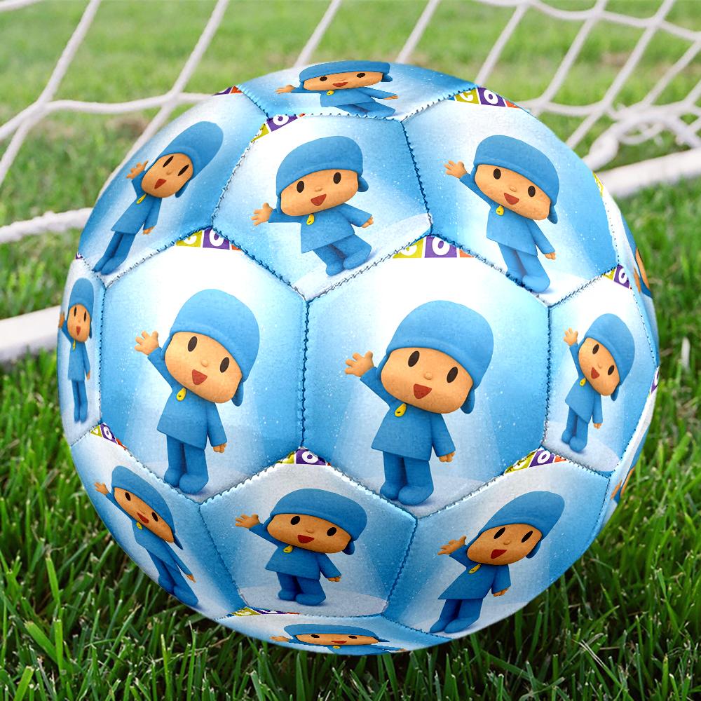 Pocoyo Theme Size 5 Soccer Ball, Suitable for Both Indoor and Outdoor Matches, a Gift Suitable for Everyone.