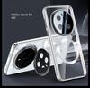 For Huawei Honor Magic 7 Pro Case Transparent Magnetic Wireless Charging Stand Protective Back Cover Case For Magic 7pro Shell
