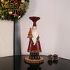 American Style Resin Santa Claus Ornaments Christmas Decor Candle Holder Home Party Holiday Supplies Atmosphere Creation Gifts