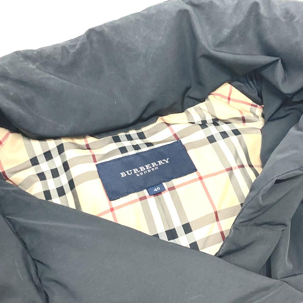 BURBERRY London Hood fur Down vest Nylon Black/SilverHardware