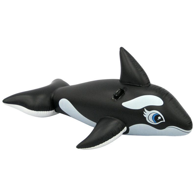 Schwarzer Hai Blauwal Großes Krokodil Wasser aufblasbares Schwimmbett Kleines Krokodil Reittier Schwimmring Schwimmen Wasser Outdoor aufblasbar